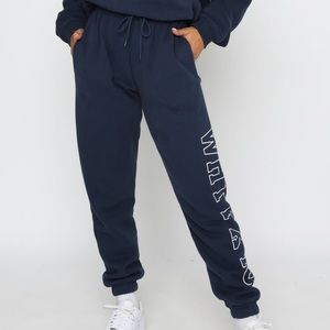 White fox sweatpants size small